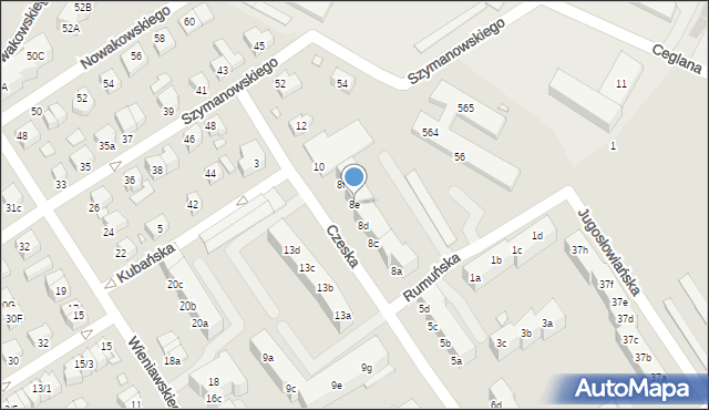 Stargard, Czeska, 8e, mapa Stargard