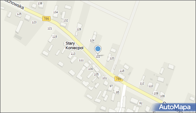 Stary Koniecpol, Częstochowska, 122, mapa Stary Koniecpol