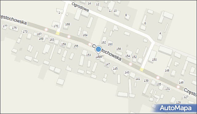 Stary Koniecpol, Częstochowska, 149A, mapa Stary Koniecpol