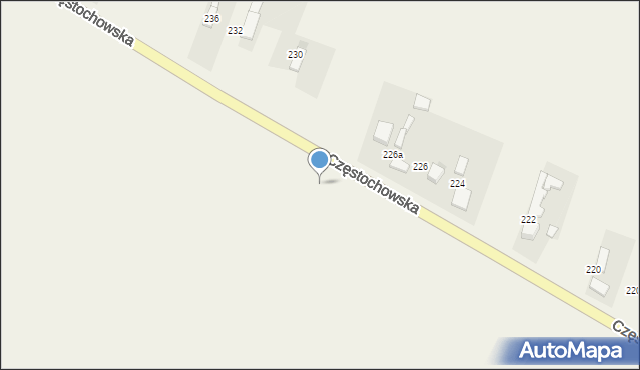 Stary Koniecpol, Częstochowska, 211, mapa Stary Koniecpol