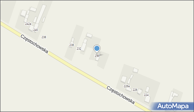 Stary Koniecpol, Częstochowska, 230, mapa Stary Koniecpol