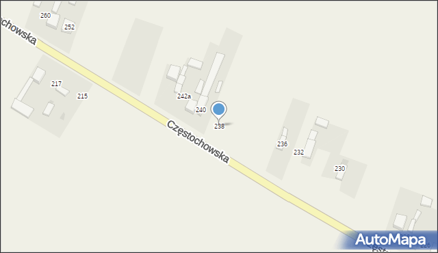 Stary Koniecpol, Częstochowska, 238, mapa Stary Koniecpol