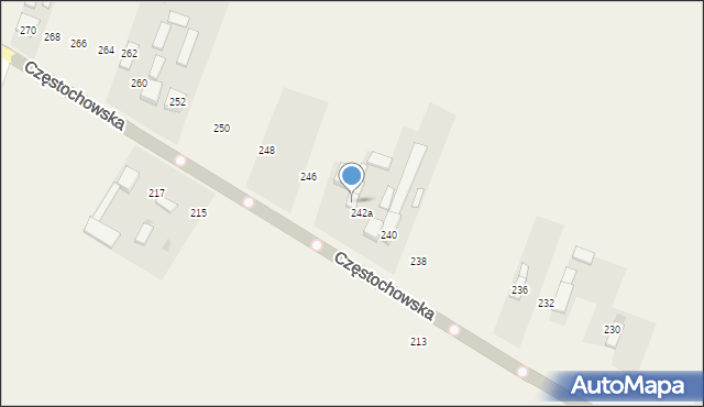 Stary Koniecpol, Częstochowska, 244, mapa Stary Koniecpol