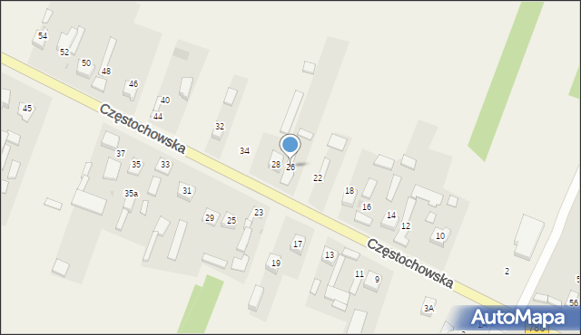 Stary Koniecpol, Częstochowska, 26, mapa Stary Koniecpol