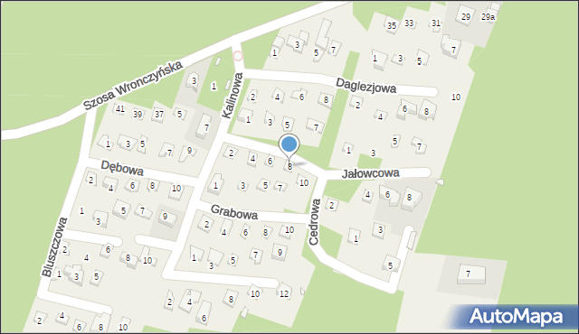 Stęszewko, Czeremchowa, 8, mapa Stęszewko