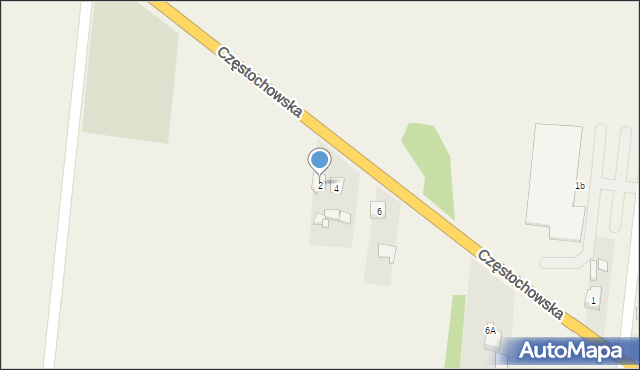 Strojec, Częstochowska, 2, mapa Strojec