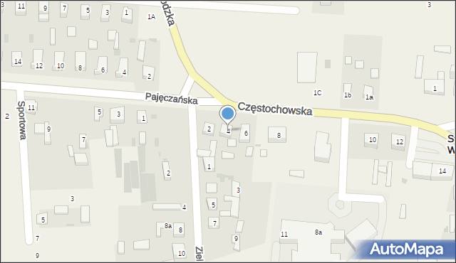 Strzelce Wielkie, Częstochowska, 4, mapa Strzelce Wielkie