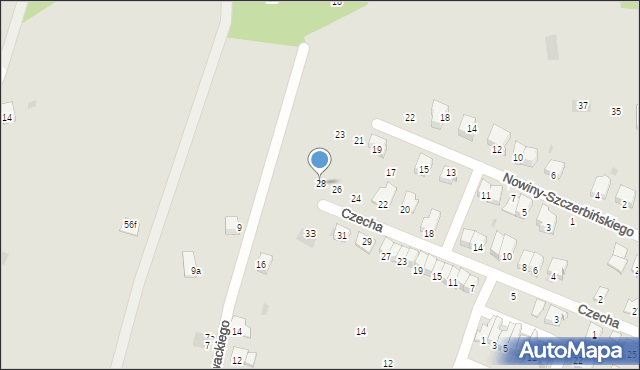 Strzyżów, Czecha Bronisława, 28, mapa Strzyżów