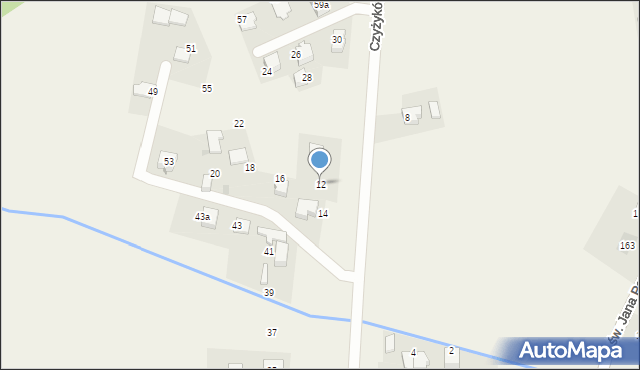 Studzienice, Czyżyków, 12, mapa Studzienice