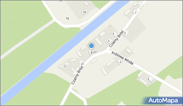 Sucha Rzeczka, Czarny Bród, 8, mapa Sucha Rzeczka