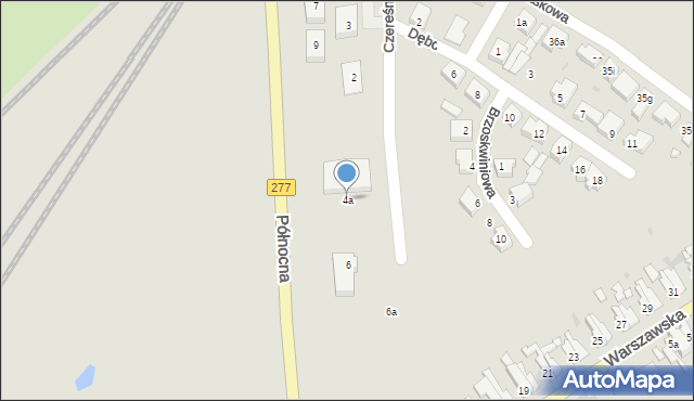 Sulechów, Czereśniowa, 4a, mapa Sulechów