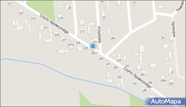 Sulejówek, Czynu Społecznego, 201, mapa Sulejówek