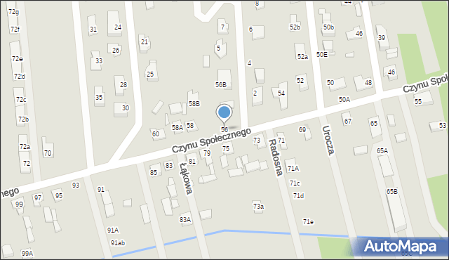 Sulejówek, Czynu Społecznego, 56, mapa Sulejówek