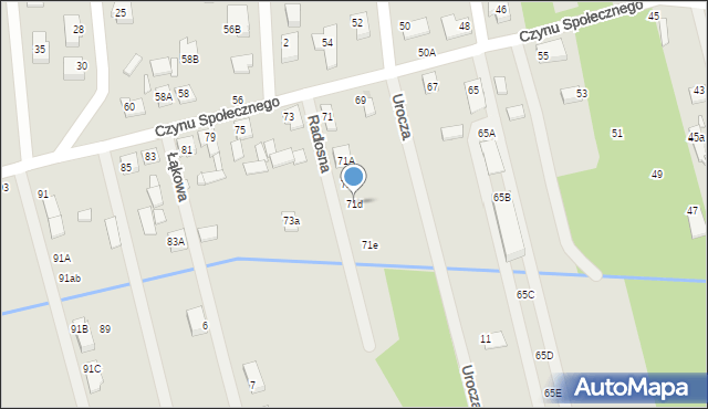 Sulejówek, Czynu Społecznego, 71d, mapa Sulejówek