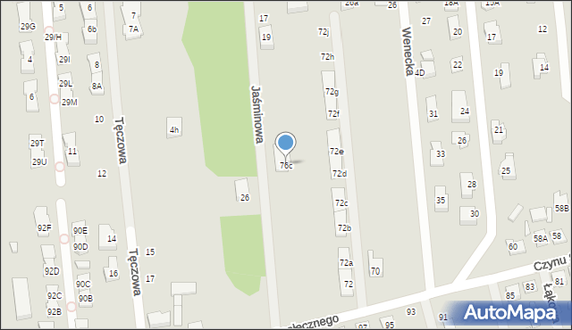 Sulejówek, Czynu Społecznego, 76c, mapa Sulejówek