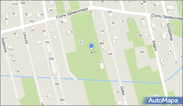 Sulejówek, Czynu Społecznego, 49, mapa Sulejówek