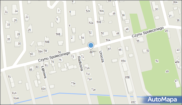 Sulejówek, Czynu Społecznego, 69, mapa Sulejówek