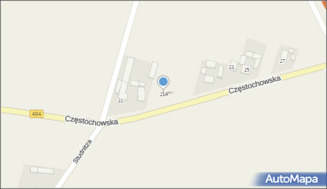 Świercze, Częstochowska, 21A, mapa Świercze