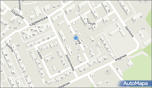 Świętochłowice, Czajora Antoniego, 10, mapa Świętochłowice