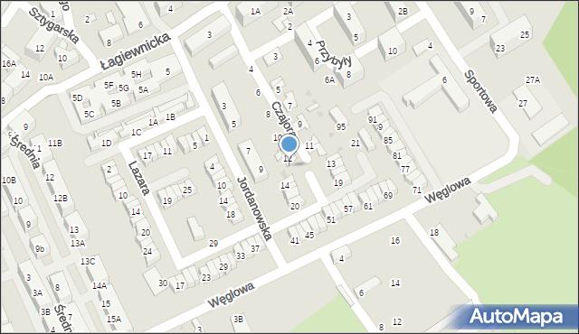 Świętochłowice, Czajora Antoniego, 12A, mapa Świętochłowice