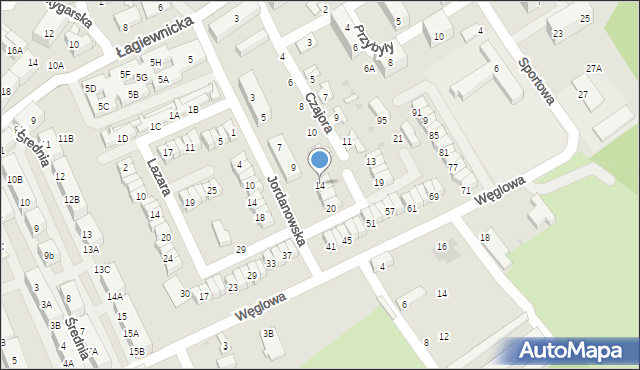 Świętochłowice, Czajora Antoniego, 14, mapa Świętochłowice