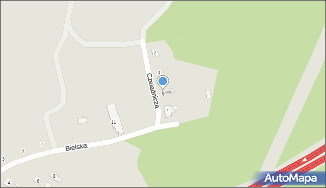 Szczecin, Czeladnicza, 6, mapa Szczecina