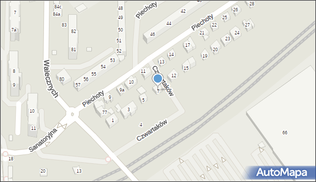 Szczecin, Czwartaków, 7, mapa Szczecina