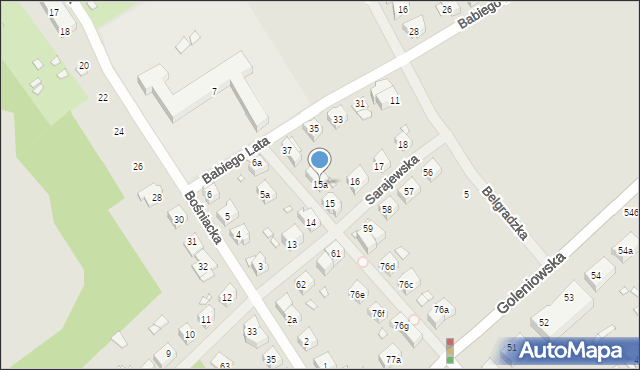 Szczecin, Czarnogórska, 15a, mapa Szczecina