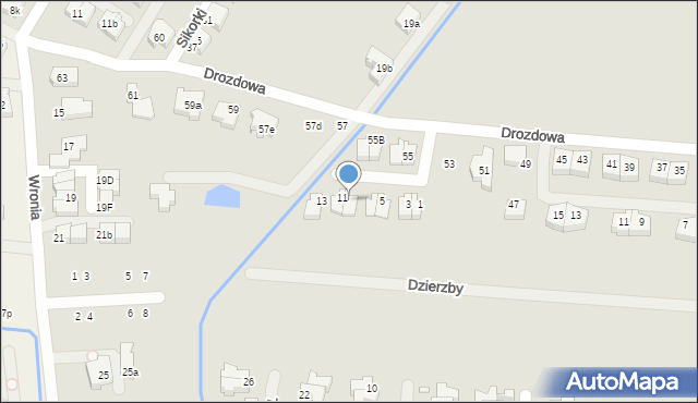 Szczecin, Czajki, 9, mapa Szczecina