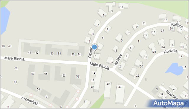 Szczecin, Czapli, 2b, mapa Szczecina