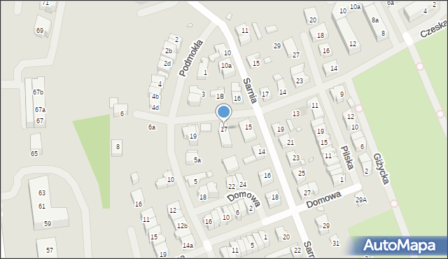 Szczecin, Czeska, 17, mapa Szczecina