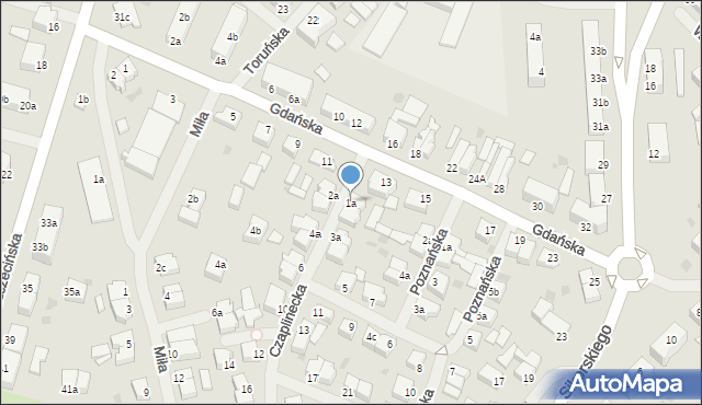 Szczecinek, Czaplinecka, 1a, mapa Szczecinek