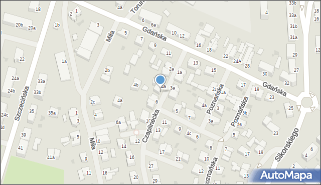 Szczecinek, Czaplinecka, 4b, mapa Szczecinek