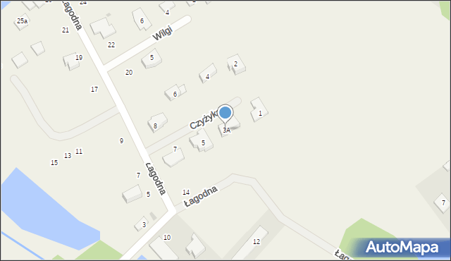 Szczęsne, Czyżyka, 3A, mapa Szczęsne