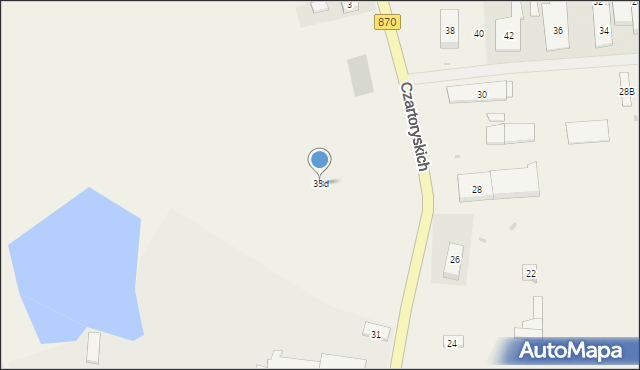 Szówsko, Czartoryskich, 33d, mapa Szówsko