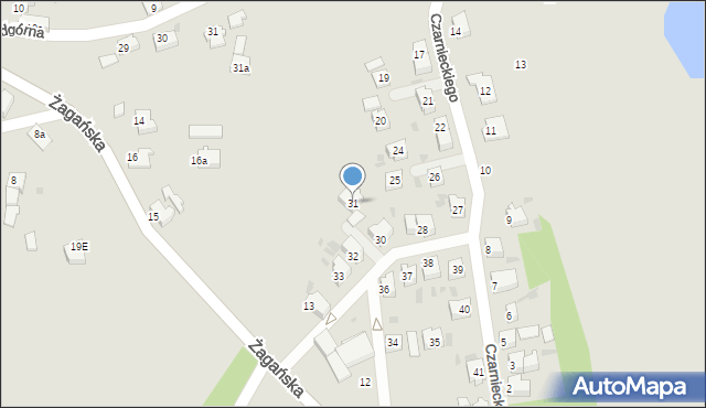 Szprotawa, Czarnieckiego Stefana, hetm., 31, mapa Szprotawa