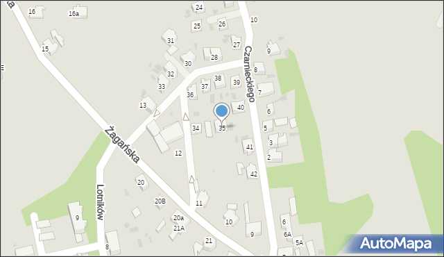 Szprotawa, Czarnieckiego Stefana, hetm., 35, mapa Szprotawa