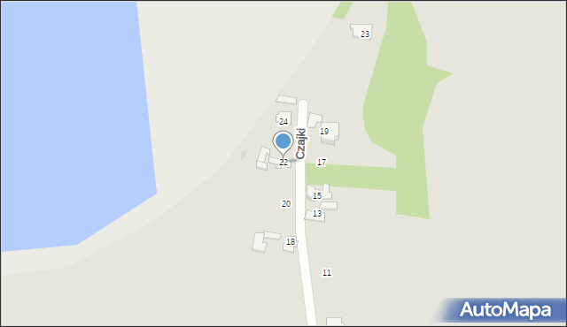 Tarnów, Czajki, 22, mapa Tarnów