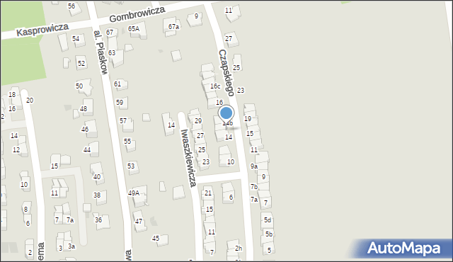 Tarnów, Czapskiego Józefa, 14a, mapa Tarnów