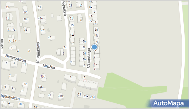 Tarnów, Czapskiego Józefa, 3a, mapa Tarnów