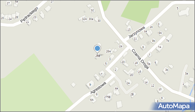 Tarnów, Czarna Droga, 26B, mapa Tarnów