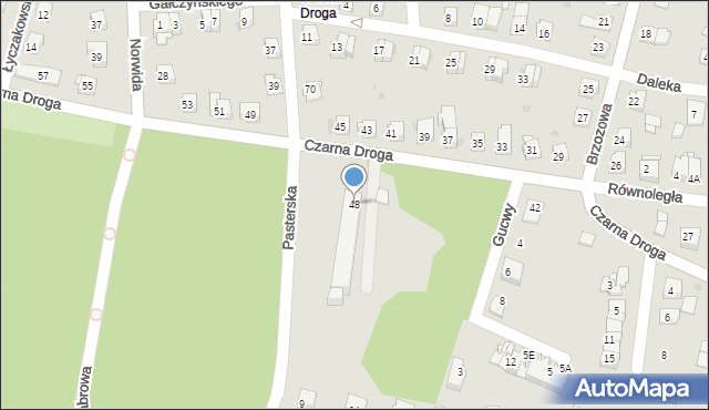 Tarnów, Czarna Droga, 48, mapa Tarnów