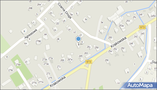 Tarnów, Czarna Droga, 8, mapa Tarnów