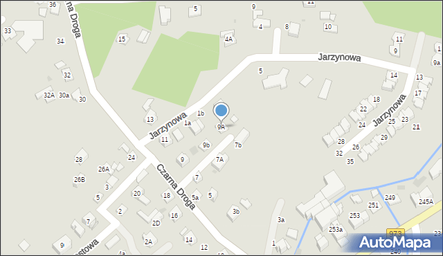 Tarnów, Czarna Droga, 9A, mapa Tarnów