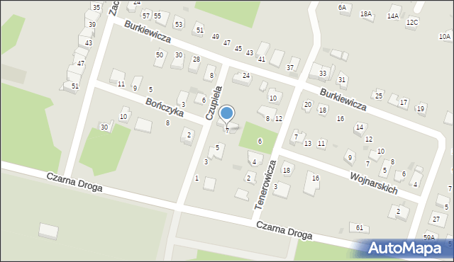 Tarnów, Czupiela Tadeusza, 7, mapa Tarnów