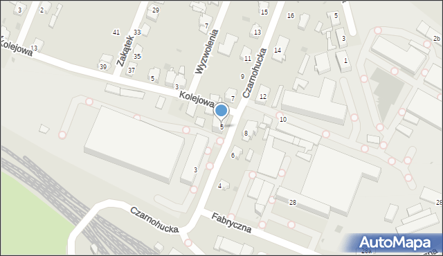 Tarnowskie Góry, Czarnohucka, 5, mapa Tarnowskie Góry