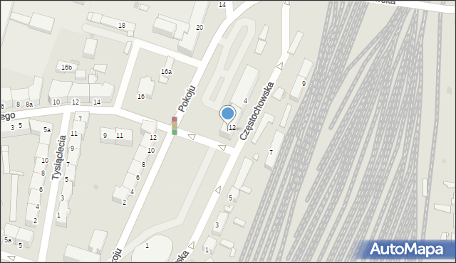 Tarnowskie Góry, Częstochowska, 12A, mapa Tarnowskie Góry