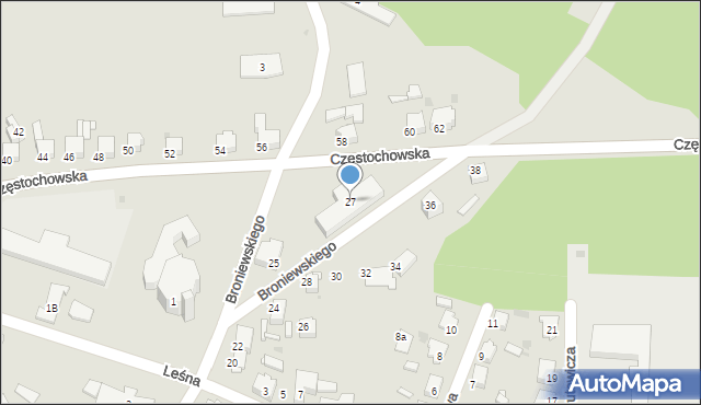 Tarnowskie Góry, Częstochowska, 27, mapa Tarnowskie Góry