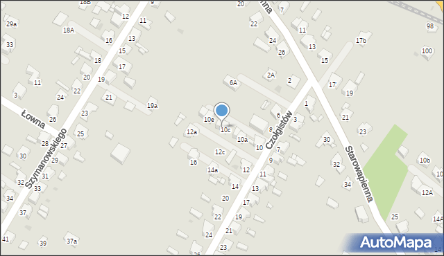 Tarnowskie Góry, Czołgistów, 10d, mapa Tarnowskie Góry