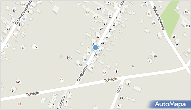 Tarnowskie Góry, Czołgistów, 25, mapa Tarnowskie Góry